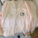 Cozy Pajama Shirt-HELLE KITTY