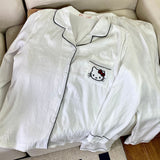 Cozy Pajama Shirt-HELLE KITTY