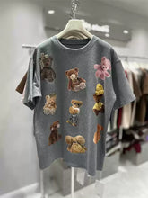 All-Over Teddy Bear Embroidery Heavyweight Tee