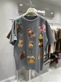 All-Over Teddy Bear Embroidery Heavyweight Tee