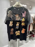 All-Over Teddy Bear Embroidery Heavyweight Tee