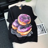 Heavy Beaded Donut Print Short Sleeve
