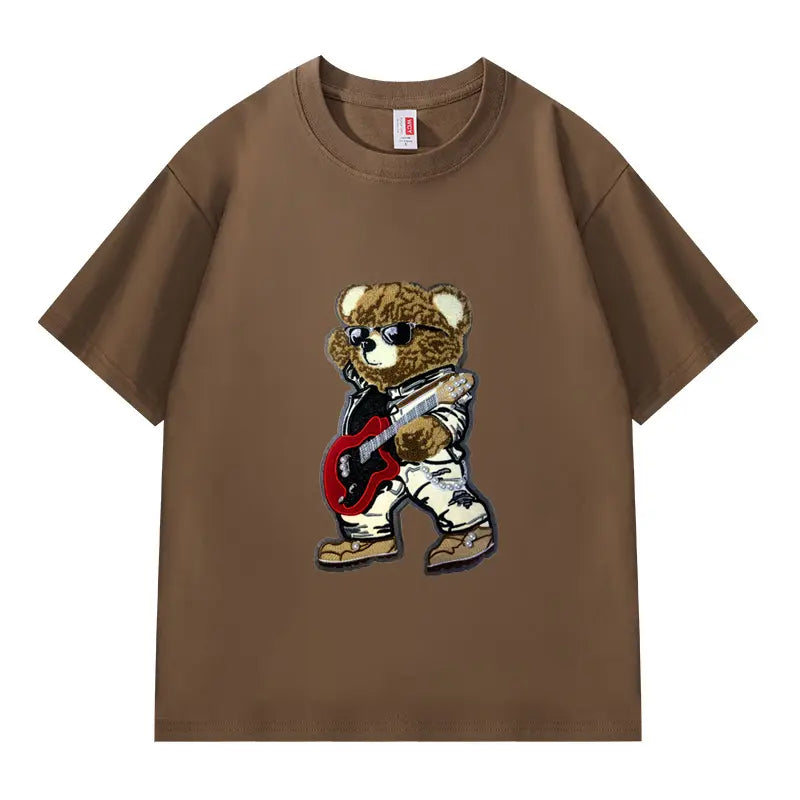 Rock Bear - Heavyweight 3D Pearl Embellished Tee