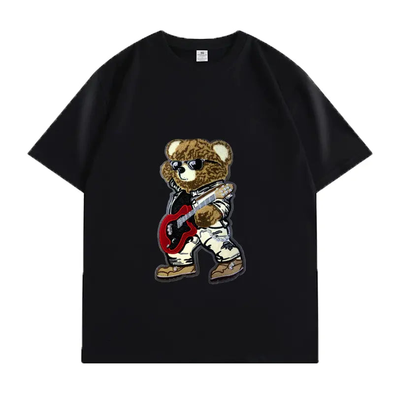 Rock Bear - Heavyweight 3D Pearl Embellished Tee