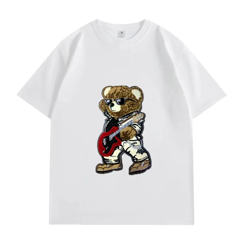 Rock Bear - Heavyweight 3D Pearl Embellished Tee