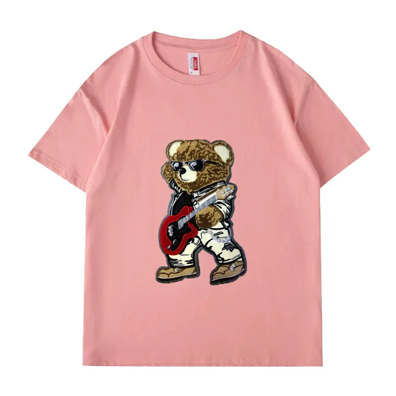 Rock Bear - Heavyweight 3D Pearl Embellished Tee