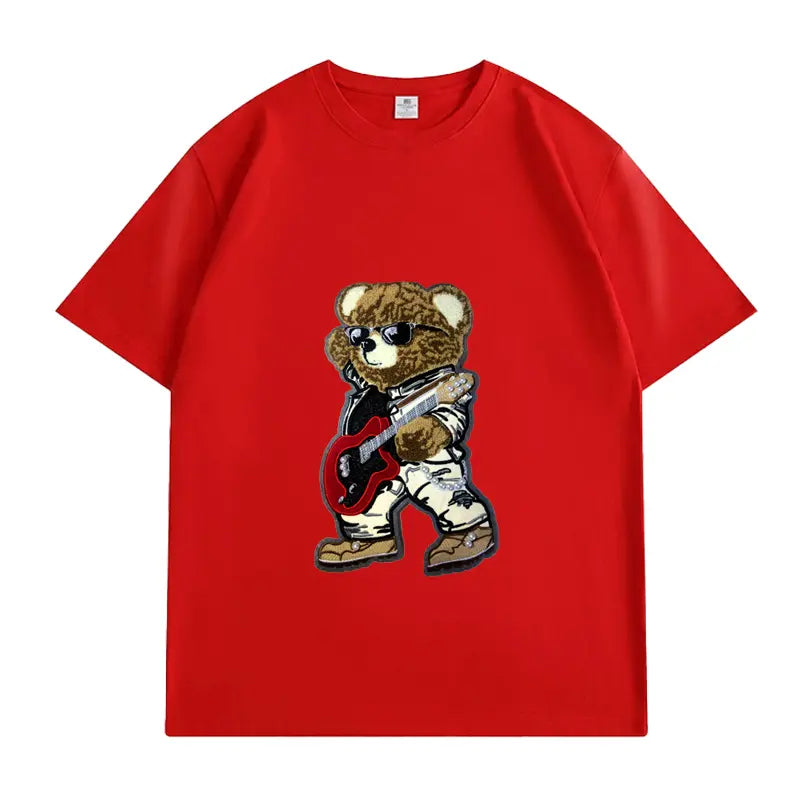 Rock Bear - Heavyweight 3D Pearl Embellished Tee