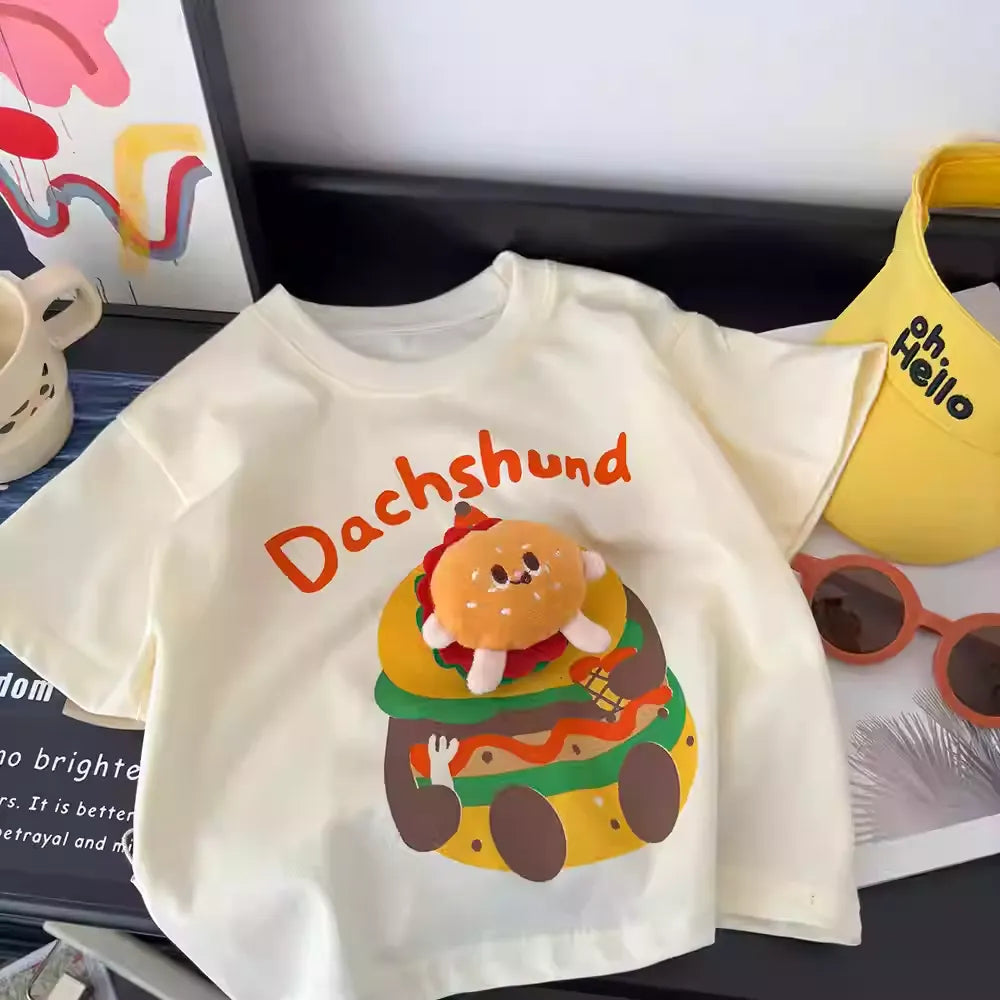 🍔3D Hamburger Kids' Tee - Fun & Functional!