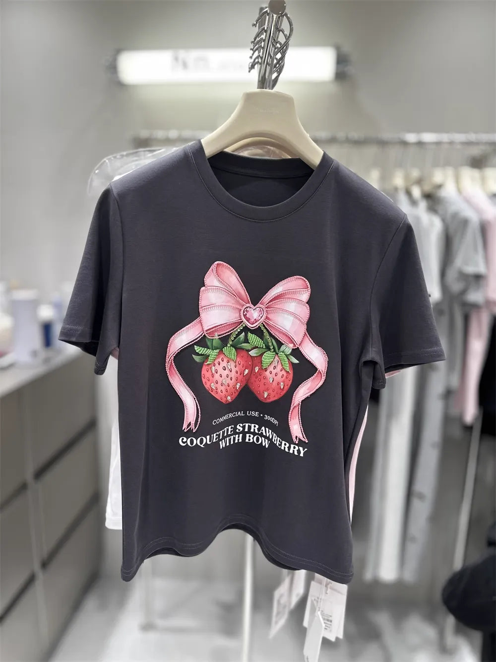 Strawberry Diamond-Embellished Heavyweight Cotton Tee
