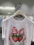 Strawberry Diamond-Embellished Heavyweight Cotton Tee