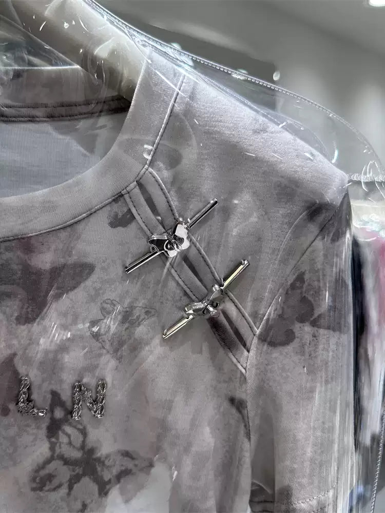 Butterfly Lock Crop Top – Cloud-Soft Cotton Essential