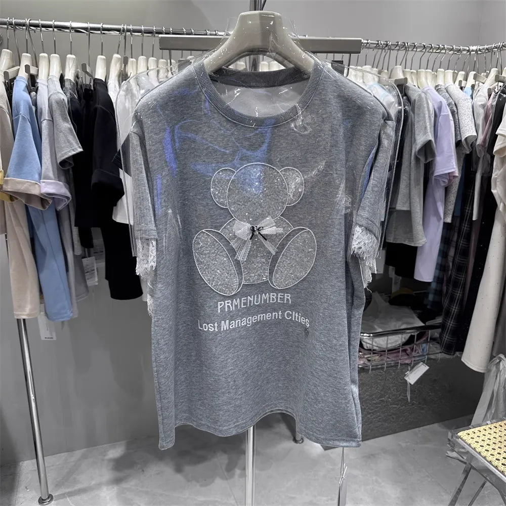 Cozy Bear Two-Piece Set: Relaxed Tee + Mini Skirt 🧸✨