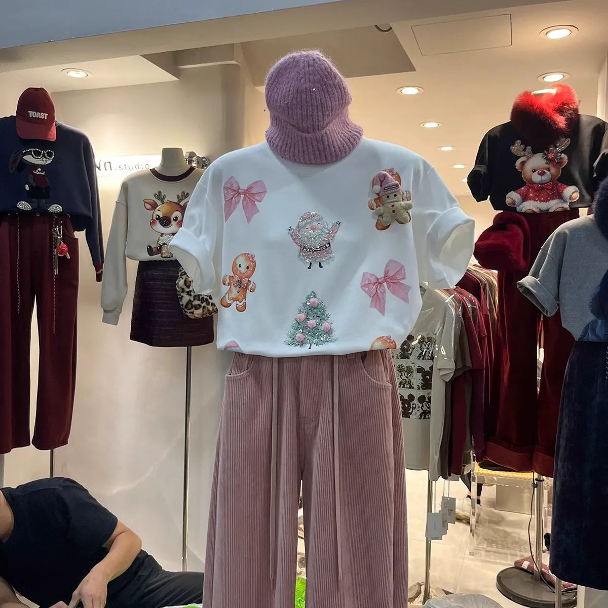 ✨Holiday Luxe Tee✨ 3D Snowflake Embroidery + Handset Crystals